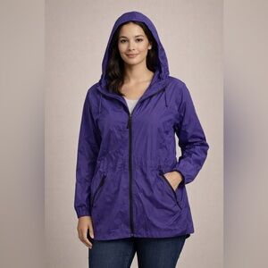 Purple Hooded Jacket